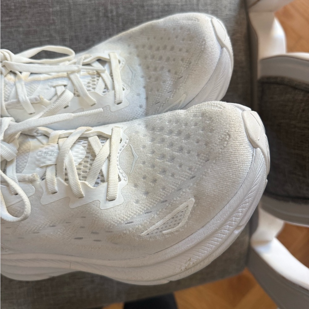 White Hoka Clifton 9 - Womens - Picture 6 of 10